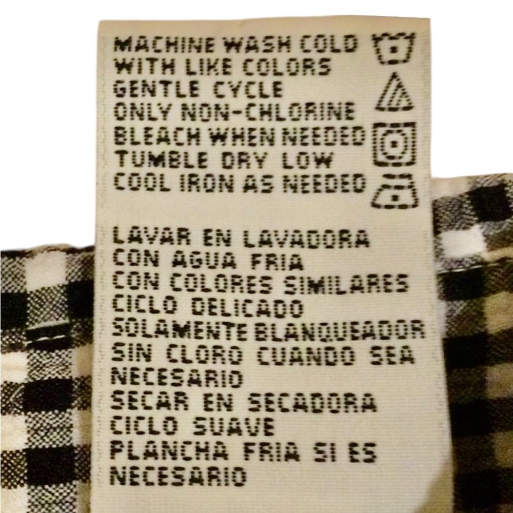 Black White Gingham Seersucker 3/4 Sleeve Collared Button Down Jacket Shirt Top - Picture 7 of 8